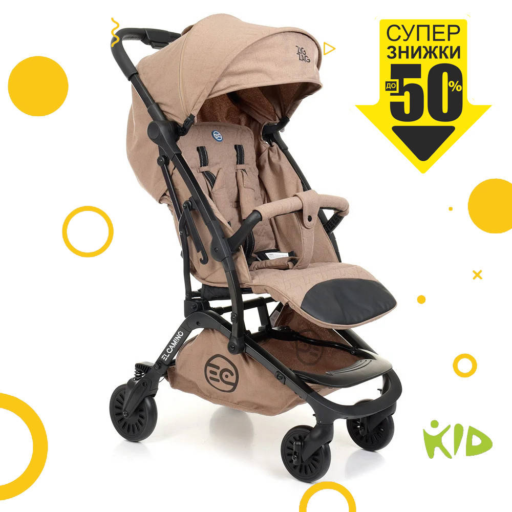 

Коляска прогулочная El CaminoZIGZAG ME 1040L Beige Бежевый