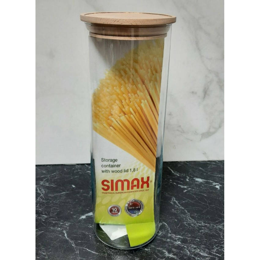 

Банка для хранения 1,8 л с деревянной крышкой 96 х 290 мм SIMAX s5132/LW, Прозрачный