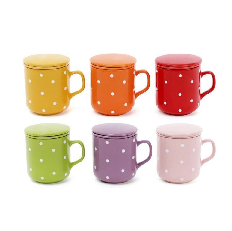 

Кружка заварник 290 мл Яркий горох, Разные цвета