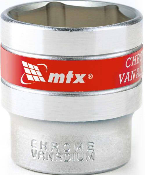 

Головка торцевая, 30 мм, 6-гранная, CrV, под квадрат 1/2, хромированная MTX MASTER