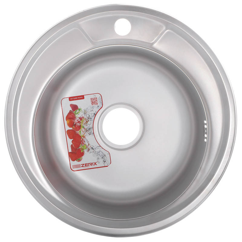 

Мойка кухонная ZERIX Z490-06-160E (SATIN) (ZS0554)