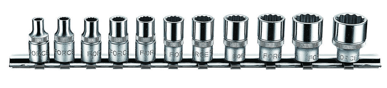 

1/4" Набор головок 12-гр. дюймовых 11 пр. (FORCE 21110)