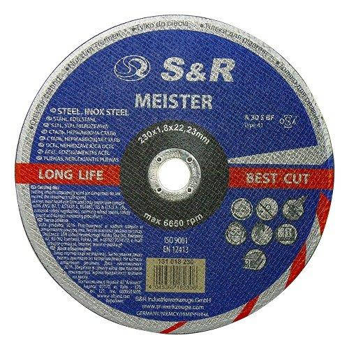 

Круг отрезной по металлу и нержавеющей стали S&R Meister A 30 S BF 230x1,8x22,2 131018230