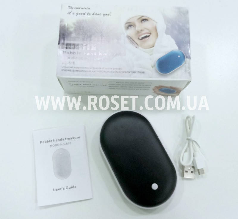 

Портативный PowerBank 5000 mAh с обогревателем для рук Pabble hand warmer NS-518 +