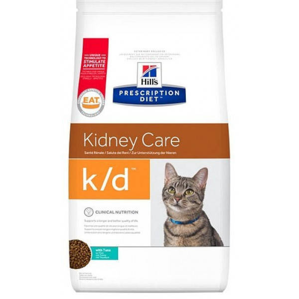 

Корм Hills Prescription Diet Feline K/D для кошек с заболеваниями почек с тунцом 1,5 кг
