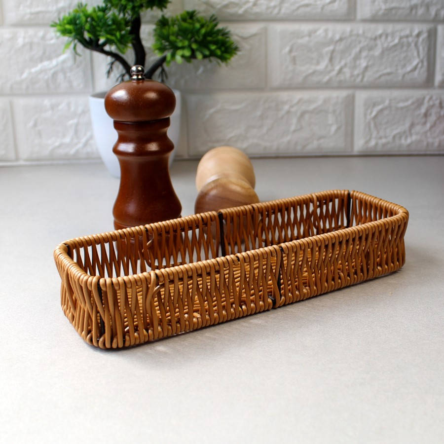 

Прямоугольная светлая корзинка для фраже HLS 22*8*4 см (7301)