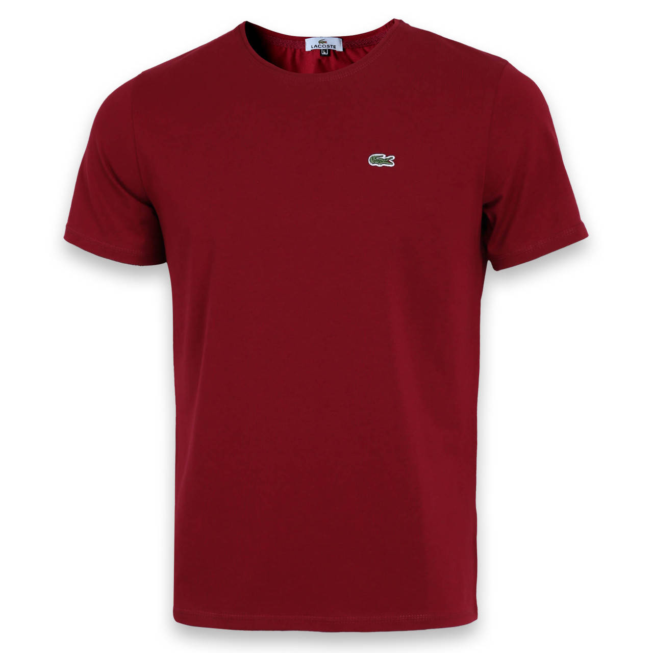 

Футболка мужская бордо LACOSTE с патчем Ф-10 BOR L(Р) 20-819-020