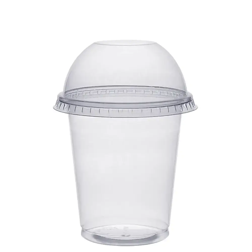 

Стаканы пластиковые под купольную крышку 300 мл без крышки, Прозрачный