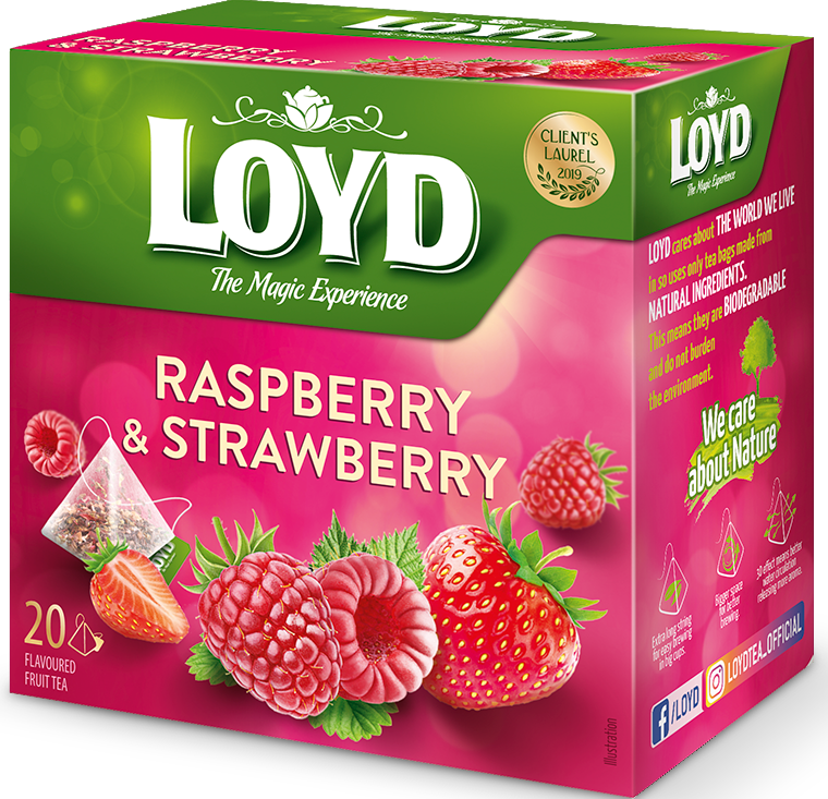 

Чай Фруктовый Малина и Клубника Loyd Rasberry & Strawberry 20 пирамидок 40 г Польша