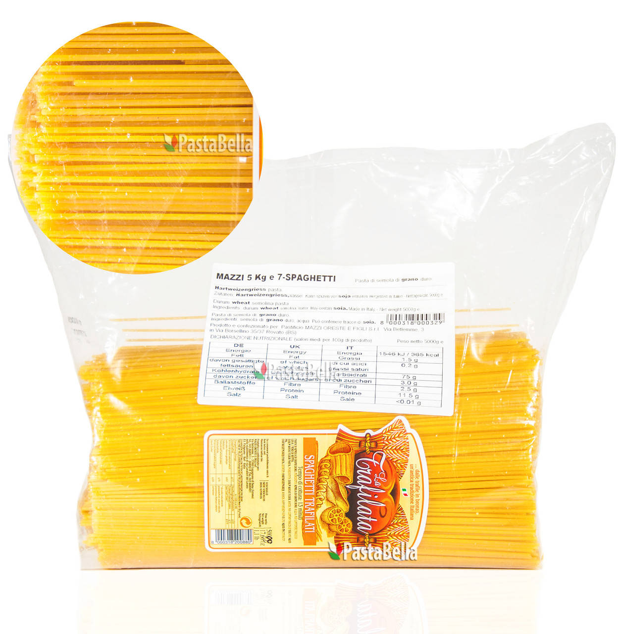 

Итальянская паста Спагетти классические - "Spaghetti №7" Pastello 5кг
