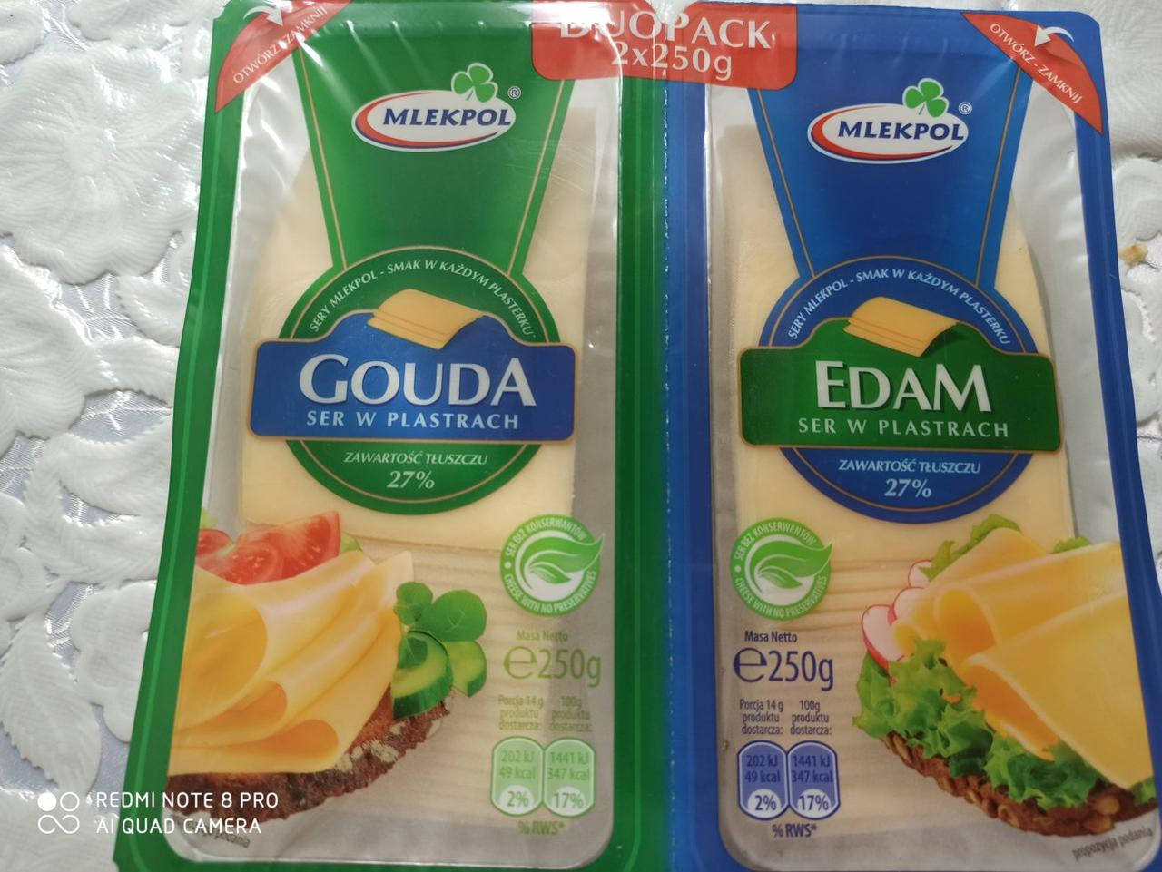 

Сыр Гауда и Едам нарезка 0.500 кг Польша Gauda/ Edam