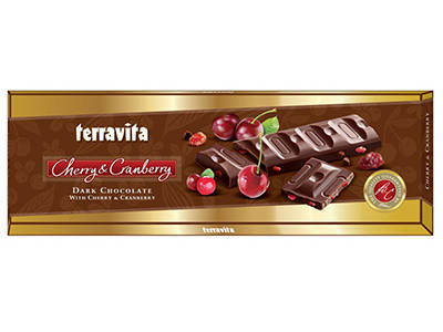 

TERRAVITA Шоколад темный с кусочками вишни и клюквы 225 г
