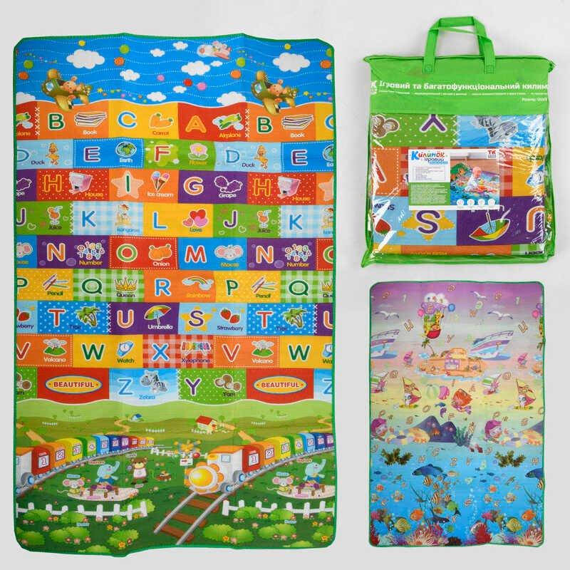 

Коврик двусторонний С 36553 EVA (30) "TK Group", "Английский алфавит", 180х120 см, 1 вид, в сумке