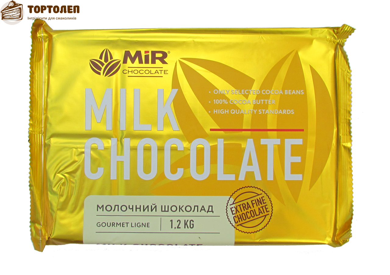 

Шоколад молочний MIR CHOCOLATE 28%, плитка 1,2 кг.