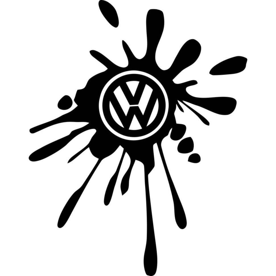 

Виниловая наклейка на автомобиль - Клякса Volkswagen