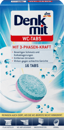 

Denkmit WC Reiniger Tabs 16 tabs Таблетки для чистки унитаза 16 шт