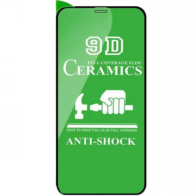 

Защитная пленка Ceramics 9D (без упак.) для Apple iPhone 13 / 13 Pro (6.1"), Черный