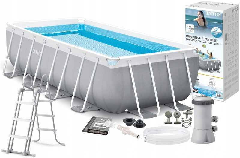 

Intex Бассейн каркасный 26788 NP (1) 400х200х100 см, фильтр-насос 2006л/ч, лестница