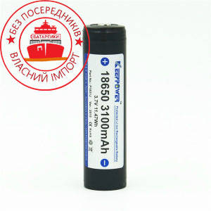 

Аккумулятор Li-ion с защитой KEEPPOWER 18650 3100 mAh 3.7V (Panasonic)
