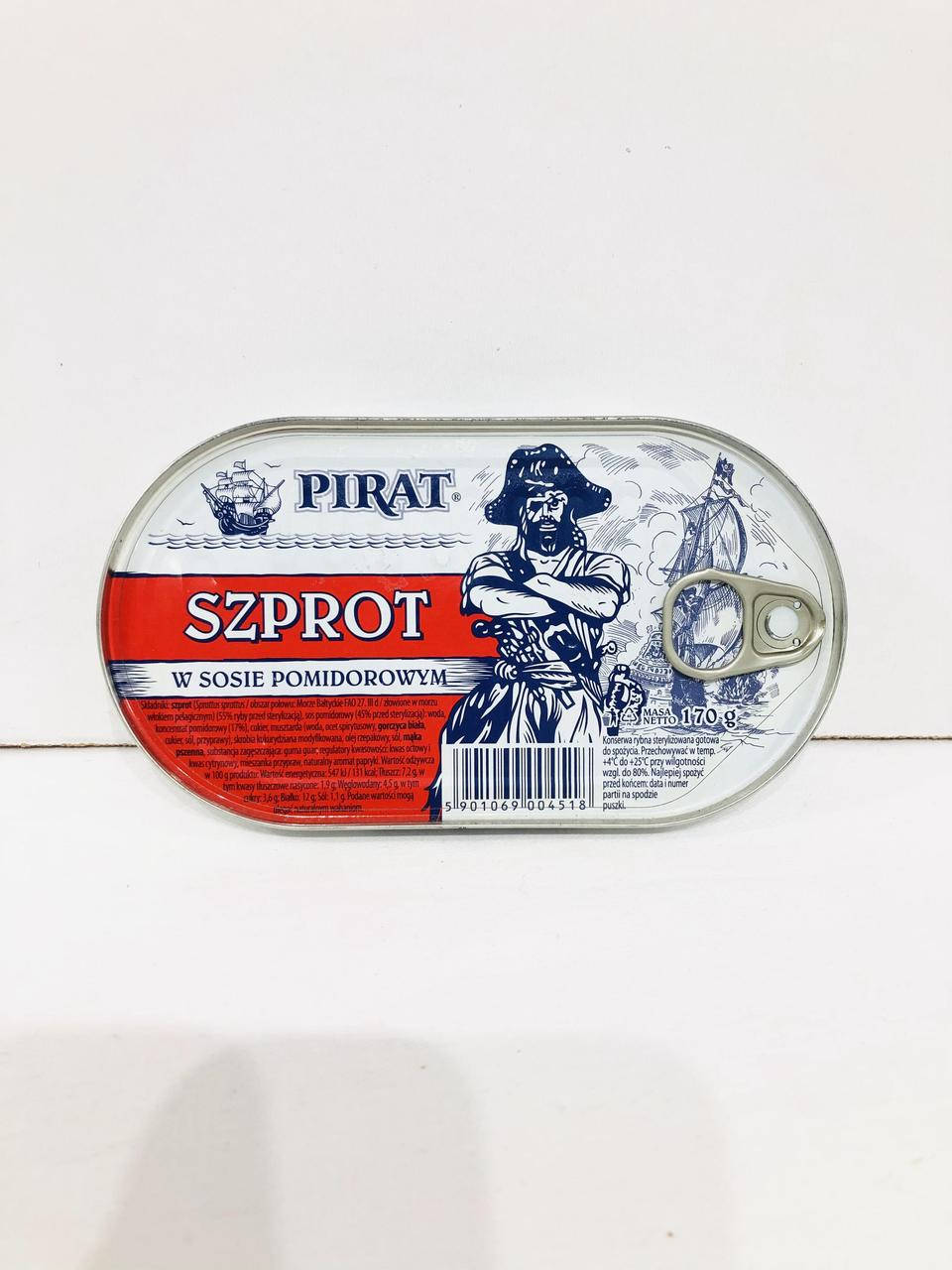 

Шпроти Pirat в томатному соусі 170гр