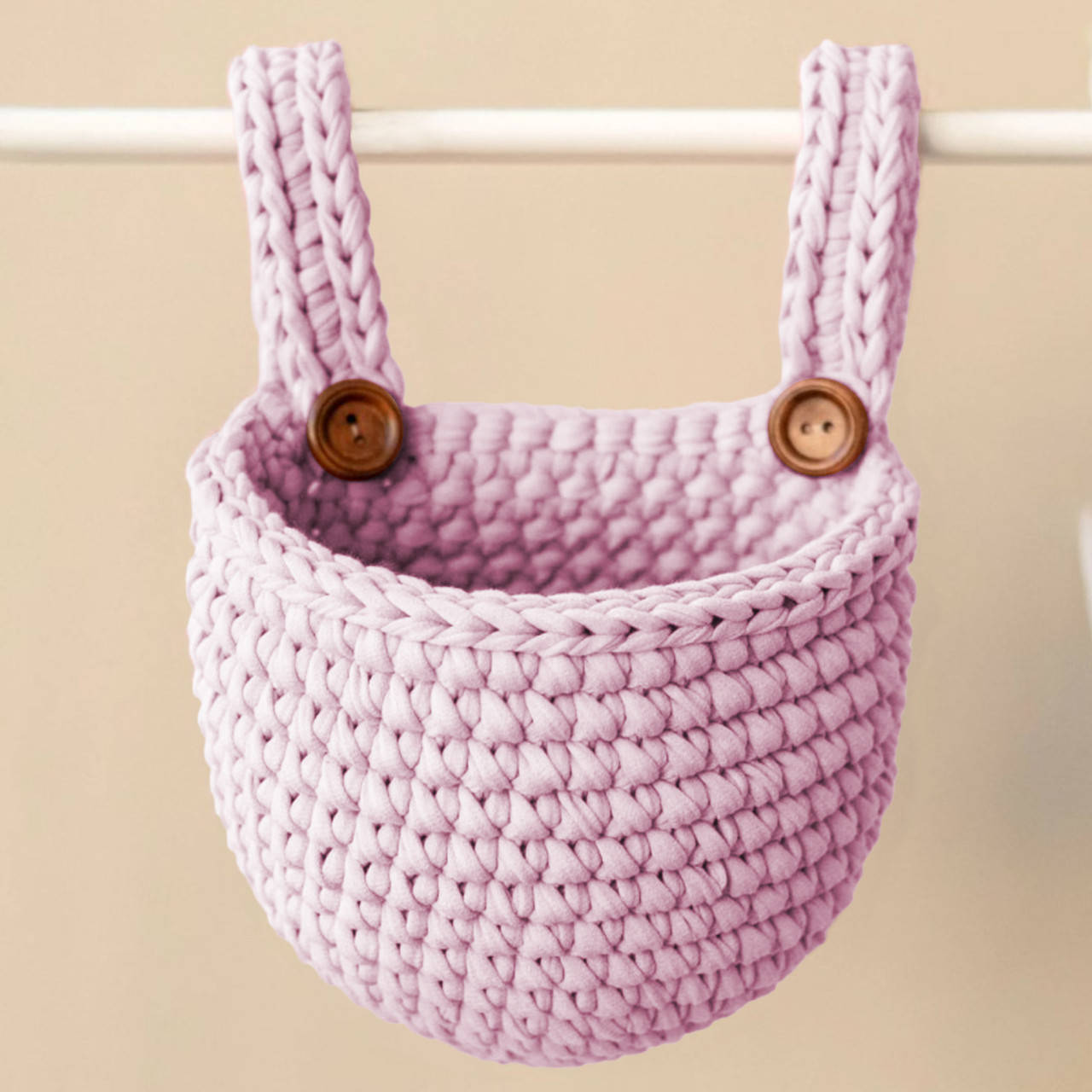 

Набор для подвесной корзинки, цвет Розовая Пудра, Розовый