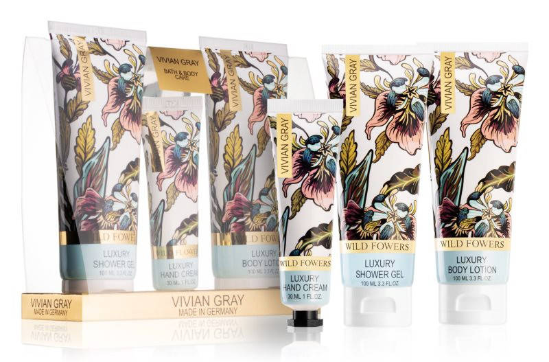 

Подарочный набор для тела и рук Vivian Gray Wild Flowers 100 мл+100 мл+30 мл