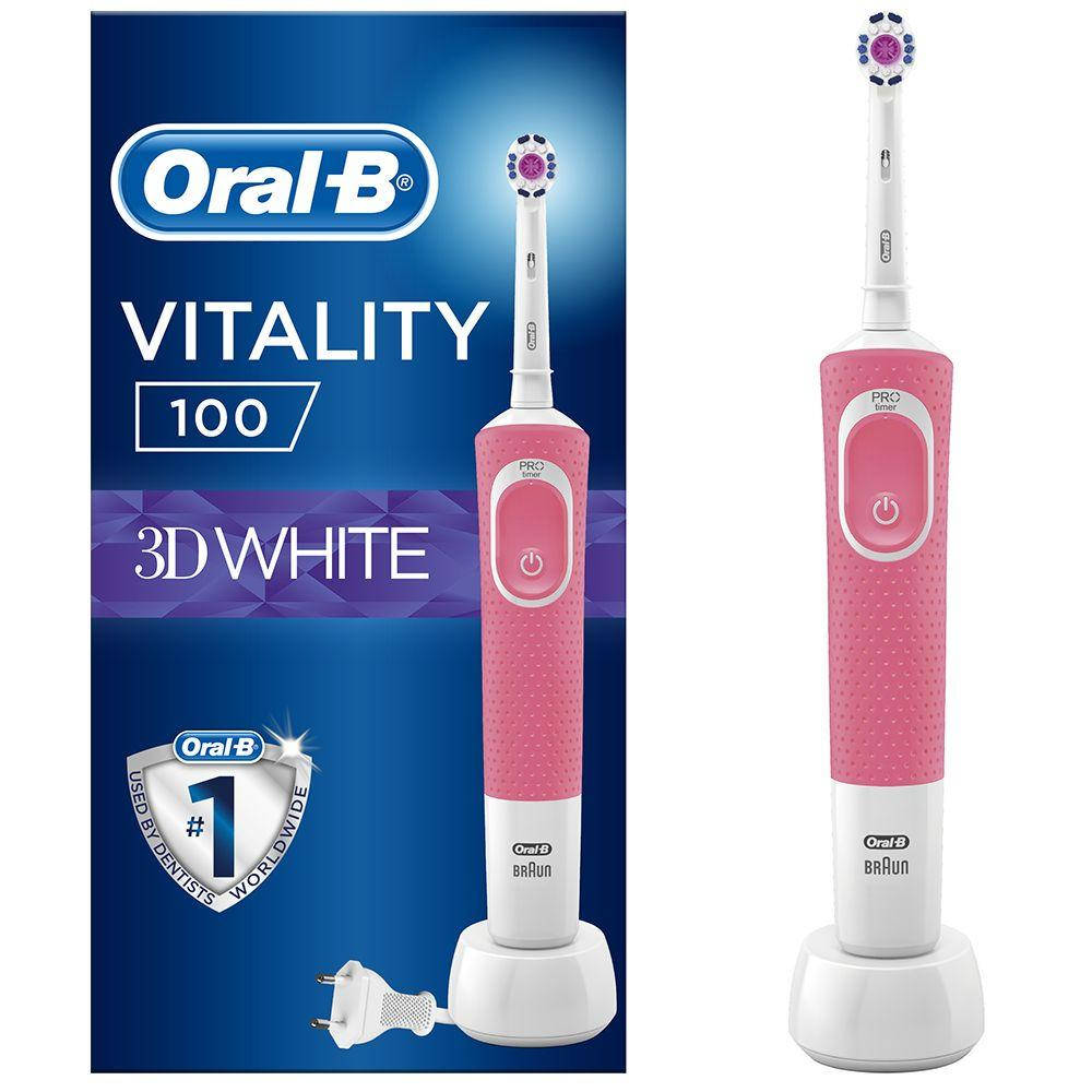 

Электрическая Зубная Щетка Oral-B D100 Vitality 3DWhite Розовая MS