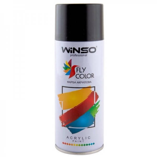

Краска Winso Spray черная глянцевая BLACK RAL9005 880400 450мл, Черный