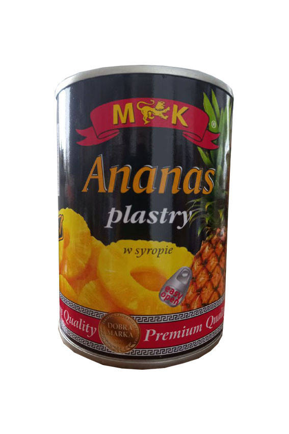 

КОНСЕРВИРОВАННЫЕ КОЛЬЦА АНАНАСА В СИРОПЕ Ananas M&K, 565г