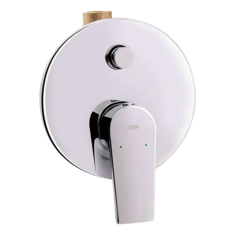 

Смеситель скрытого монтажа для ванны Qtap Milada 6227107ODC на два потребителя, Хром