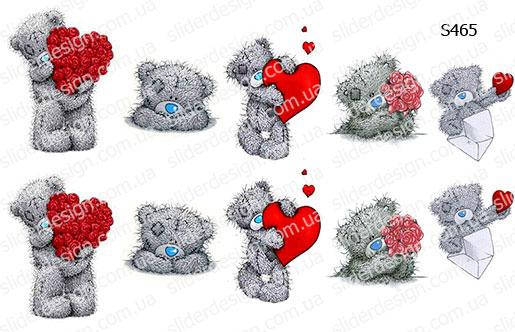 

Слайдер мишка тедди с сердцем, Разные цвета