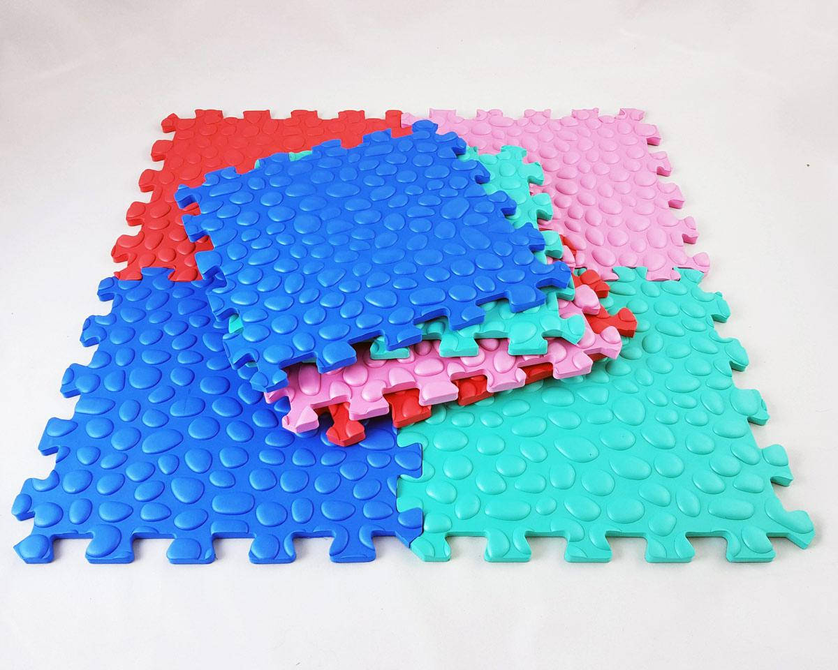 

Массажный детский игровой ортопедический коврик-пазл татами для ног, ползания (теплый пол) OSPORT 8шт (M 3513)