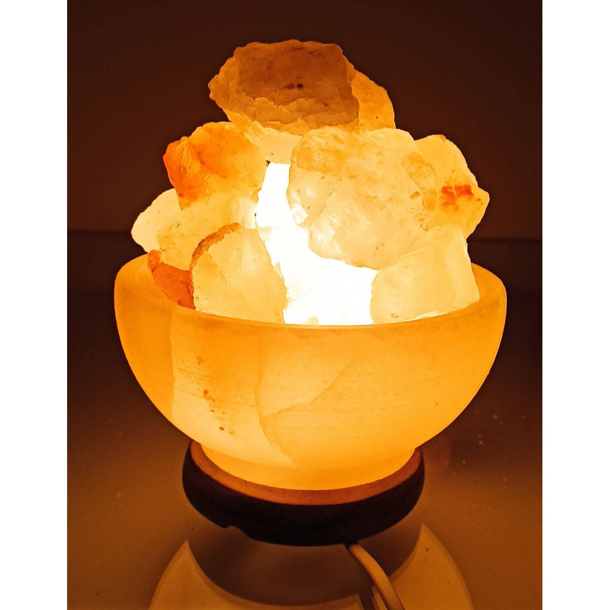 

Соляная лампа (S-029.A) Чаша огня 3,2кг. (d-16,h-10 см) (12 шт ящ.) (Гималайская соль)