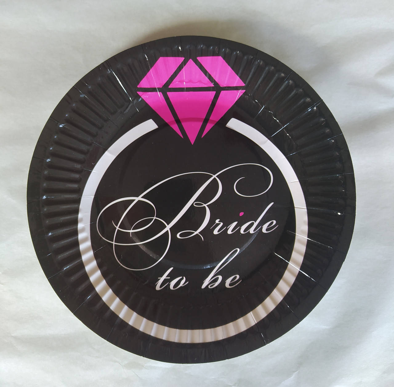 

Набор бумажных тарелок принт "Bride to be" 18см 5шт