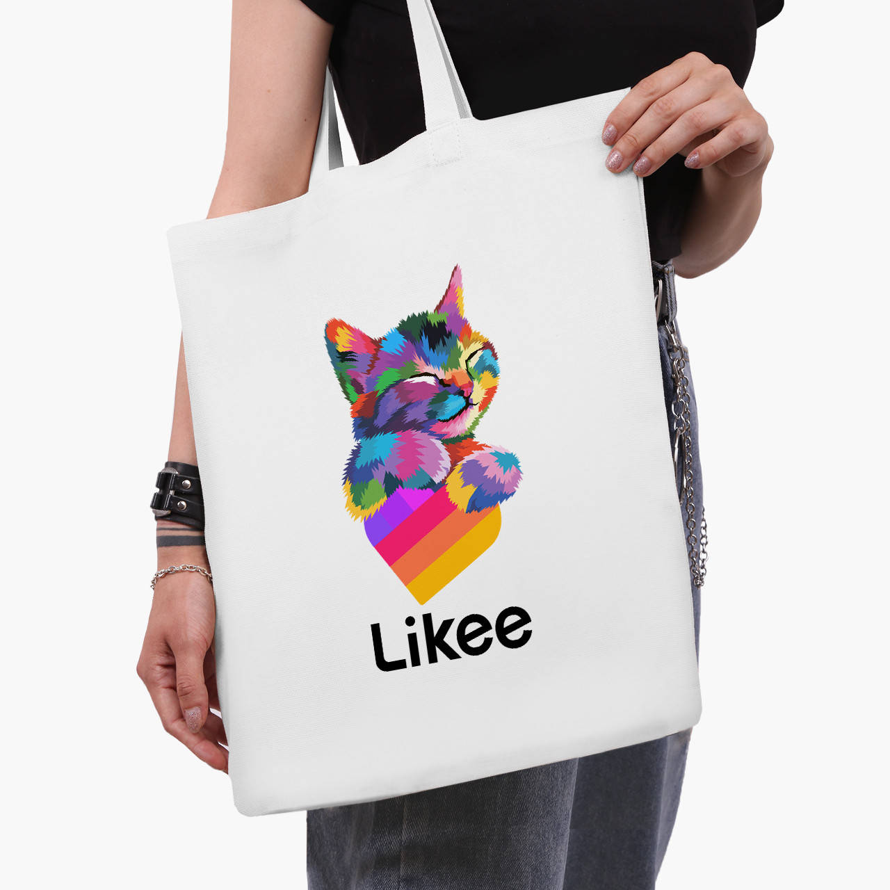

Эко сумка Лайк (Likee) (9227-1040-WT) белая классическая, Белый