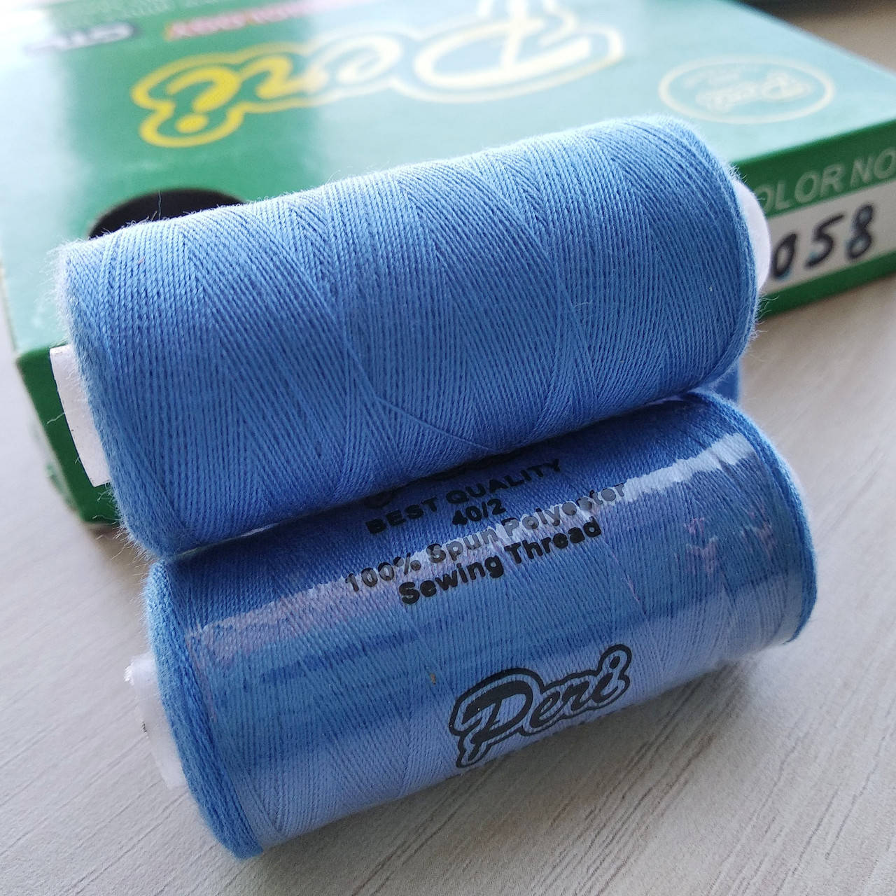 

Нитки Peri №40 котушка 400 ярд, джинсова (058), Синий