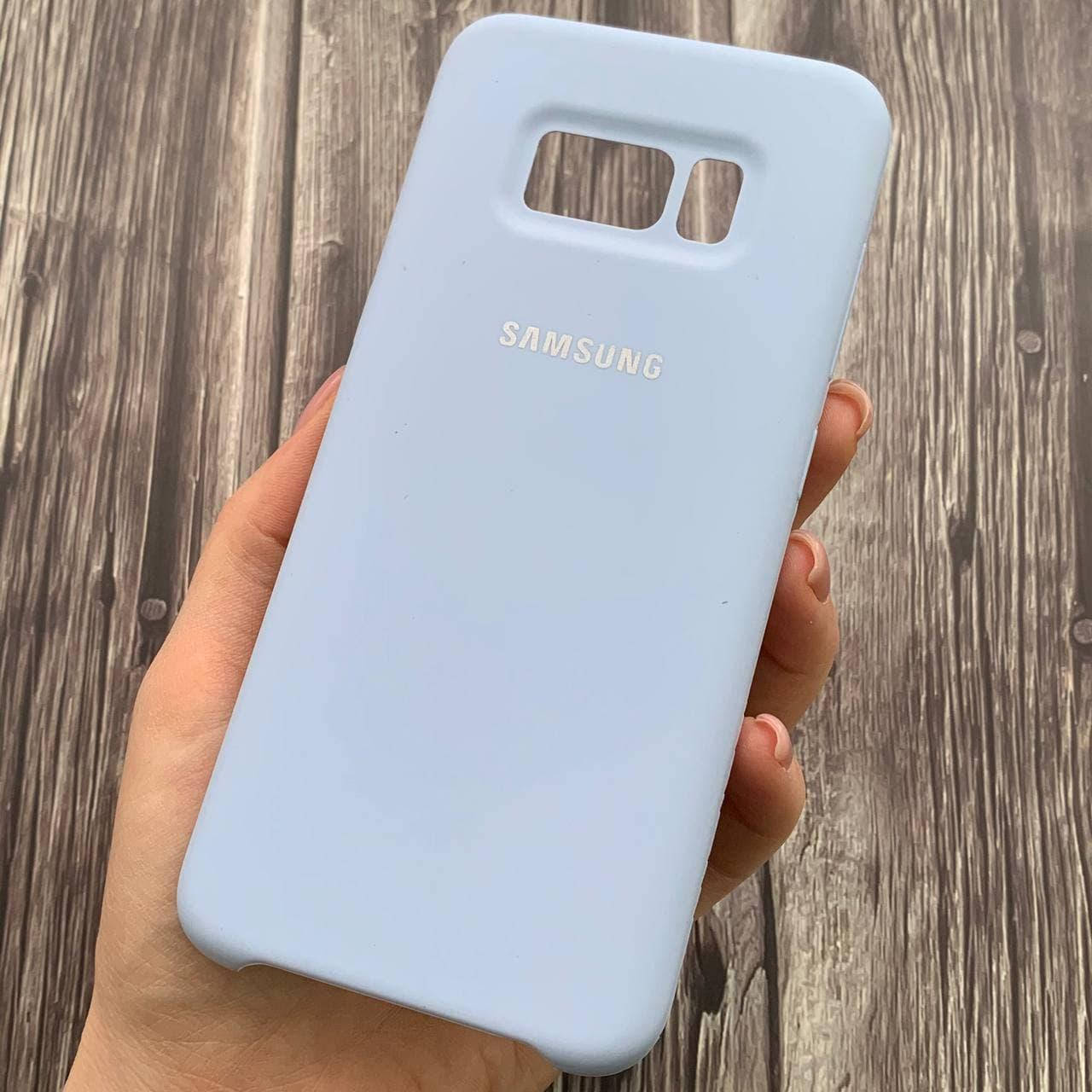 

Чехол для Samsung Galaxy S8 Silicone Case с бархатом накладка силиконовый чехол на самсунг с8 голубой