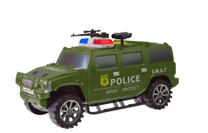 

Сейф детский Машина полиции Hummer Piggy bank 143 тёмно-зелёная С 073