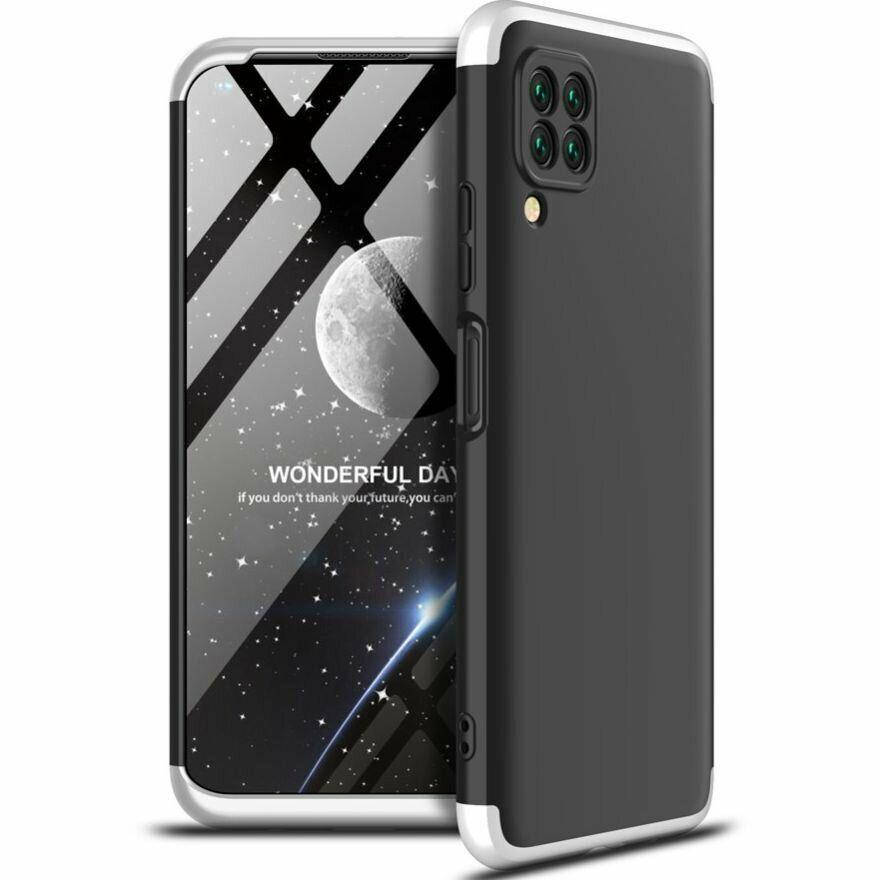 

Чехол GKK 360 для Huawei P40 Lite бампер противоударный Black-Silver
