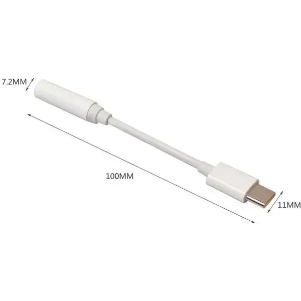 

Адаптер Lapara USB Type-C - AUX mini jack 3.5 мм (LA-Type-C-Audio-3.5mm white), Белый