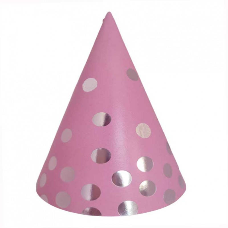 

Колпачок розовый в серебрянный горох