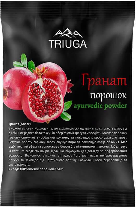 

Натуральный аюрведический порошок Гранат 50г, Триюга