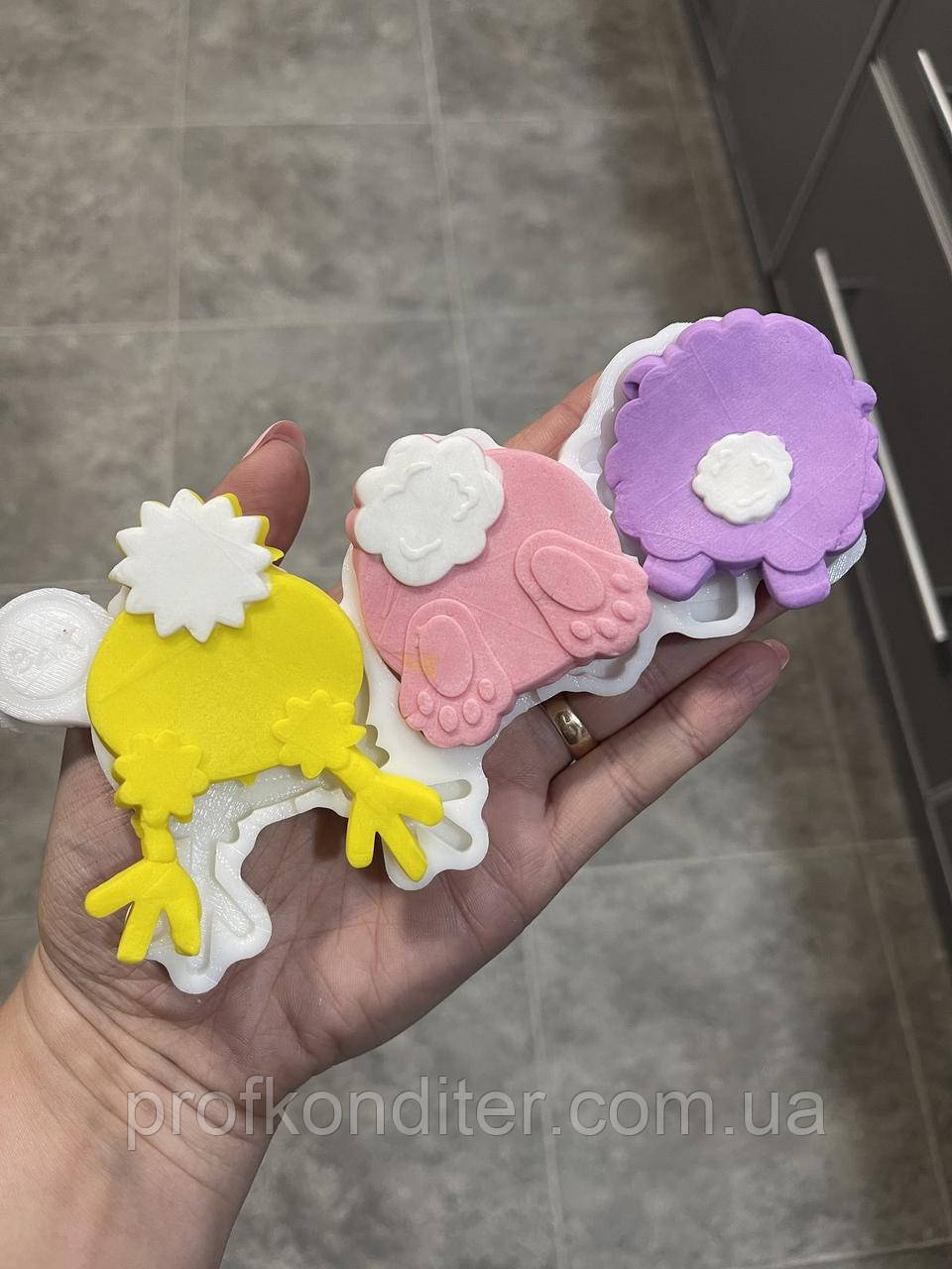 

Силиконовый молд для шоколада, мастики, изомальта "Пасхальный декор (попки)"