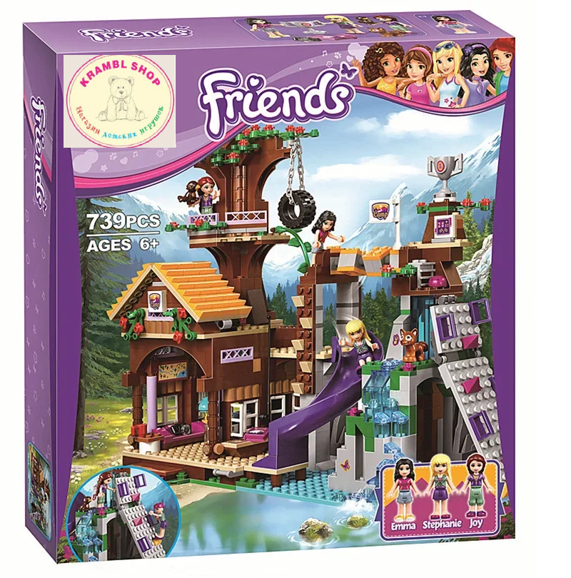 

Конструктор Friends 10497 "Спортивный лагерь: дом на дереве" , 739 деталей, Синий