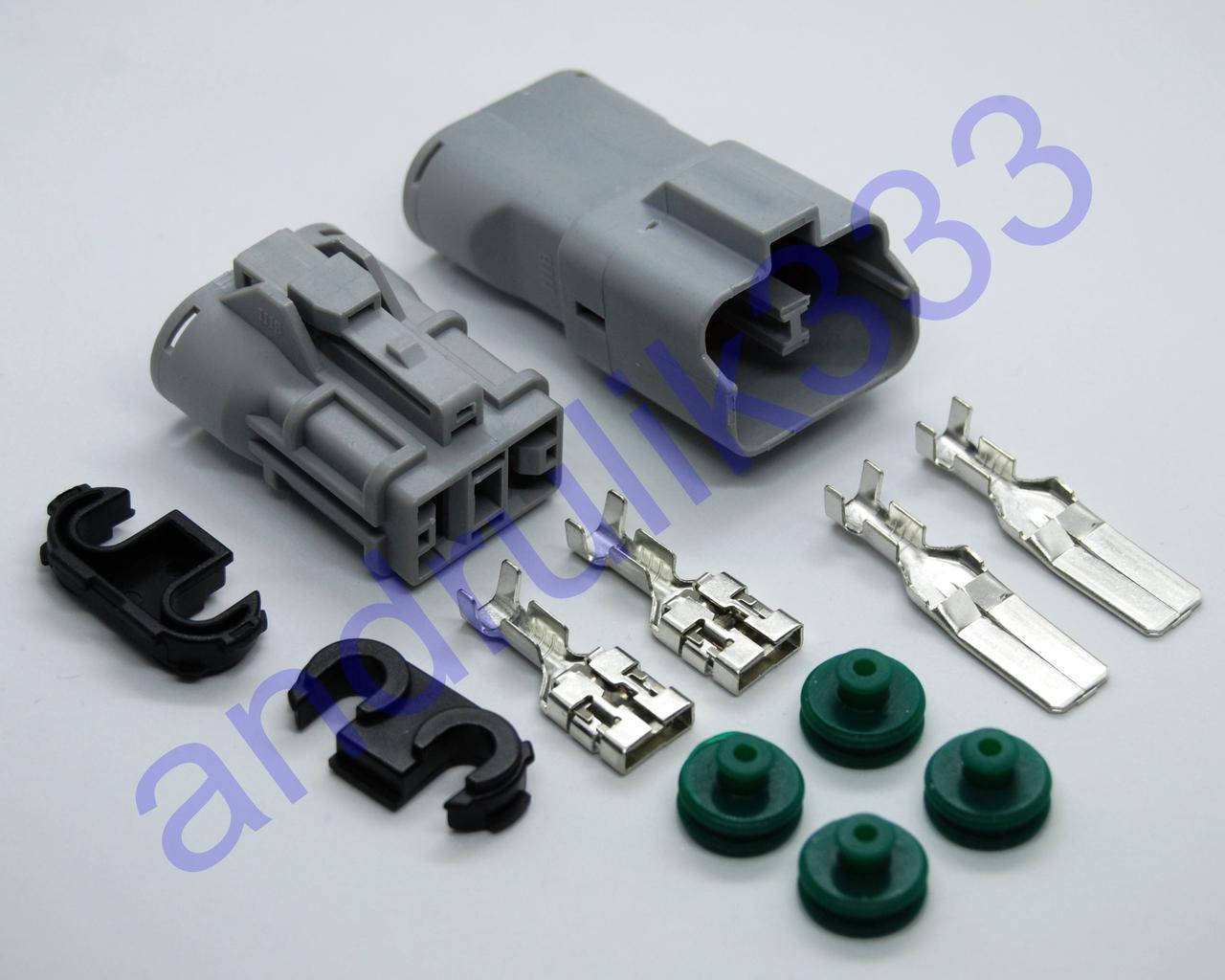 

Разъём герметичный 9.5 мм.Силовой 2 pin . Комплект