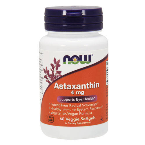 

Astaxanthin 4 mg NOW Foods 60 капсул