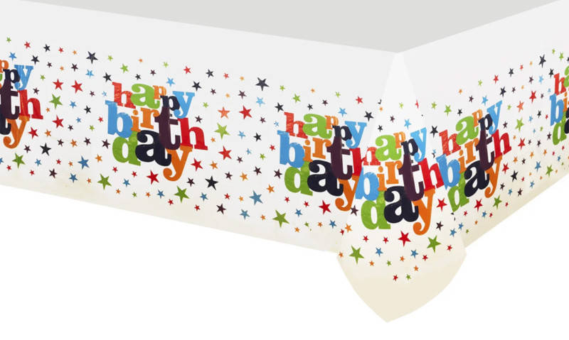 

Скатерть Happy Birthday звёзды