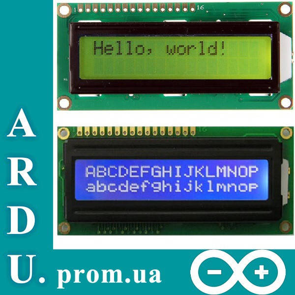 

LCD 1602 модуль для Arduino, дисплей, 16х2 [#H-3]