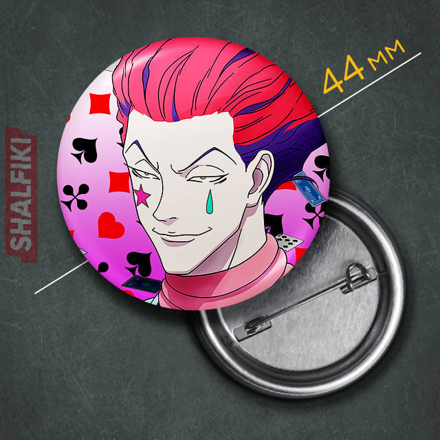 

"Хисока Мороу (Хантер х Хантер / Hunter × Hunter)" значок круглый на булавке Ø44 мм