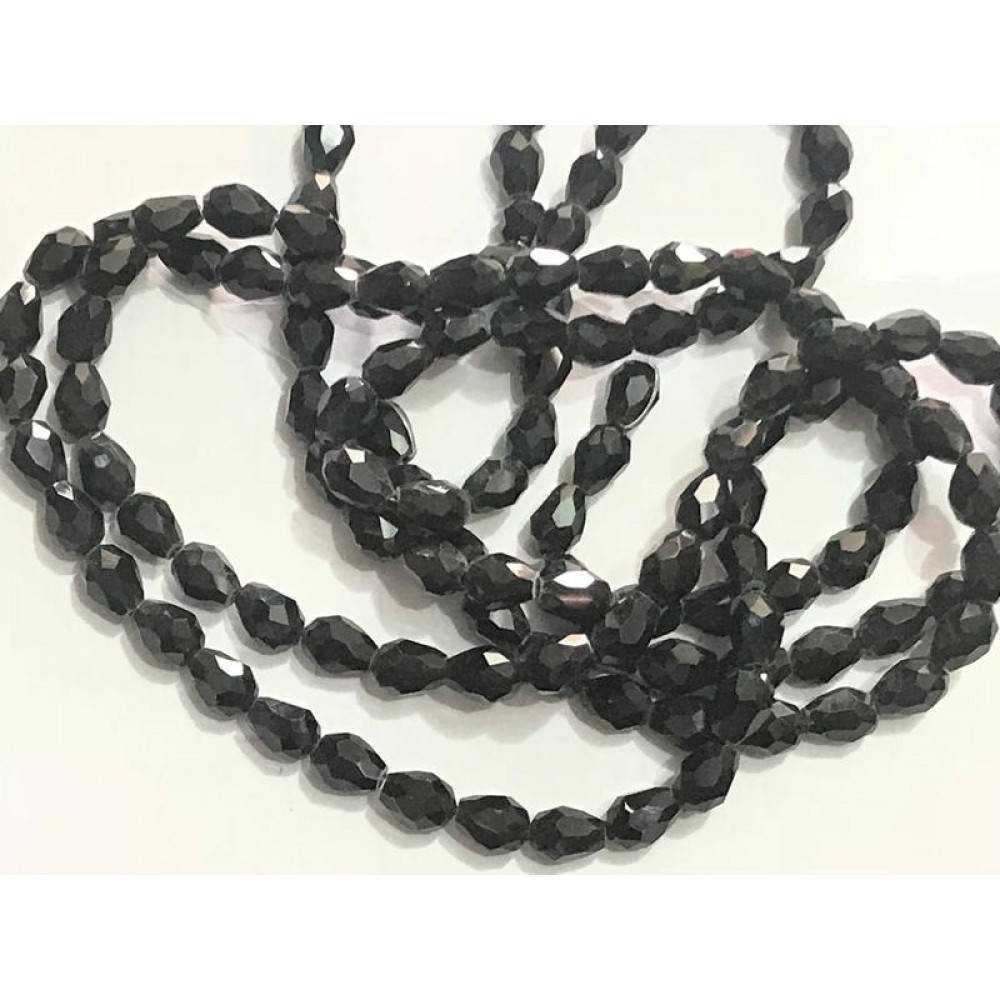 

Капля (Хрустальные бусины). Размер 6*8. В уп 70 шт. Цвет - чёрный, Черный